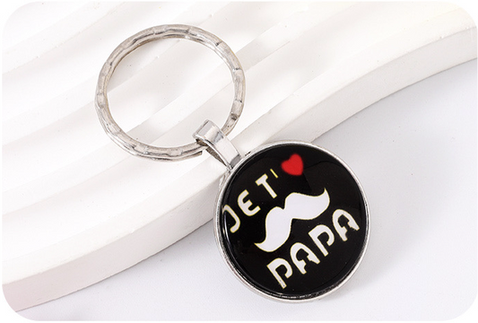 Porte Clés - Message Je t'aime Papa - Fête père - Annonce grossesse - Pendentif Sac