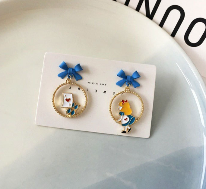 Boucles Oreilles Clips - Clips d'oreilles - Princesses - Conte de Fée - Dessin Animé - Cuivre Plaqué Or