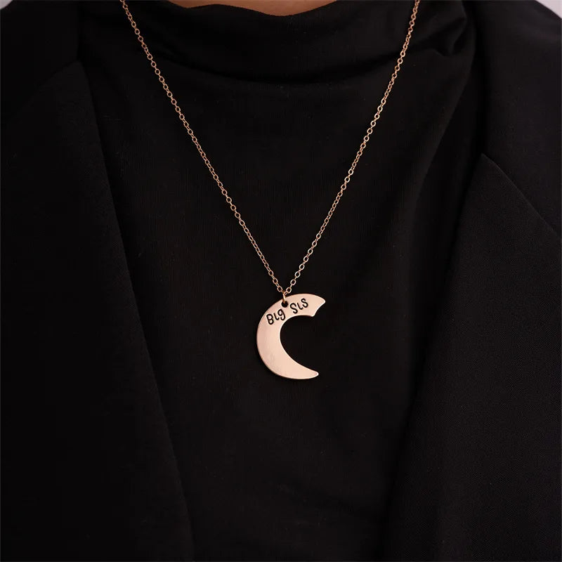 Lot de 3 Colliers - Soeurs - Ainée Cadette Benjamine - Famille Enfant Soeur Filles - Fantaisie - Pendentif Coeur Puzzle - Acier Inoxydable Plaqué Or