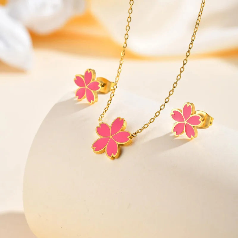 CHILD - 3-piece set Necklace Bracelet Ring Cat Kitten Fantasy - Cat Lovers - Cute Gold Rhinestone