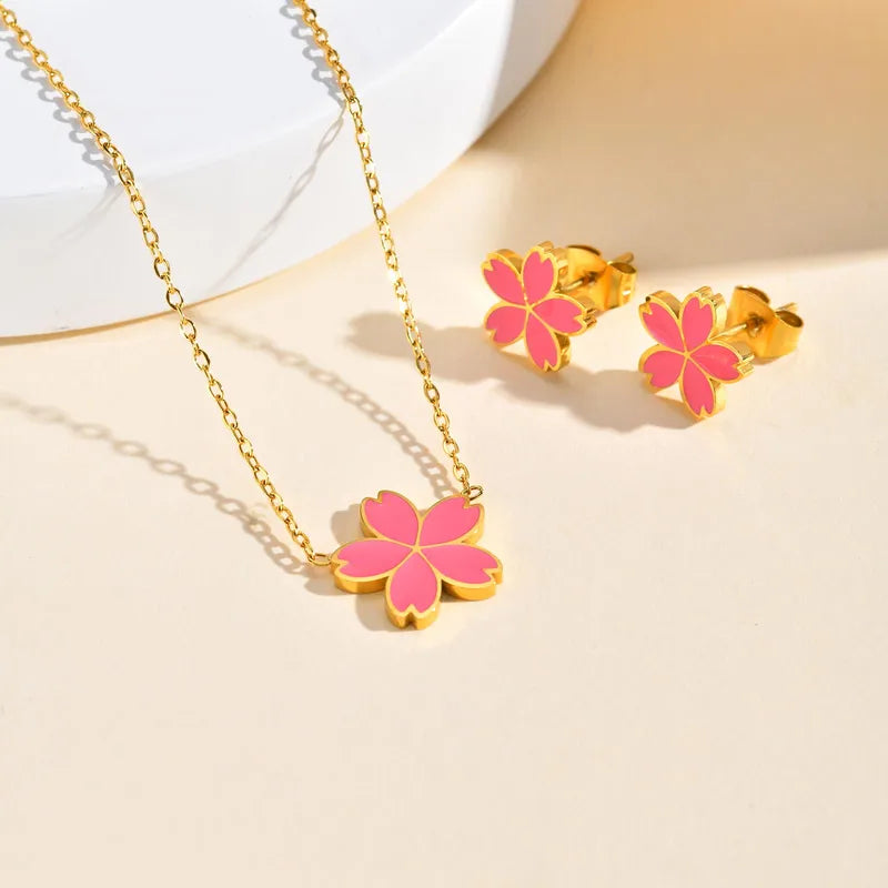CHILD - 3-piece set Necklace Bracelet Ring Cat Kitten Fantasy - Cat Lovers - Cute Gold Rhinestone