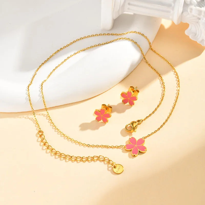 CHILD - 3-piece set Necklace Bracelet Ring Cat Kitten Fantasy - Cat Lovers - Cute Gold Rhinestone