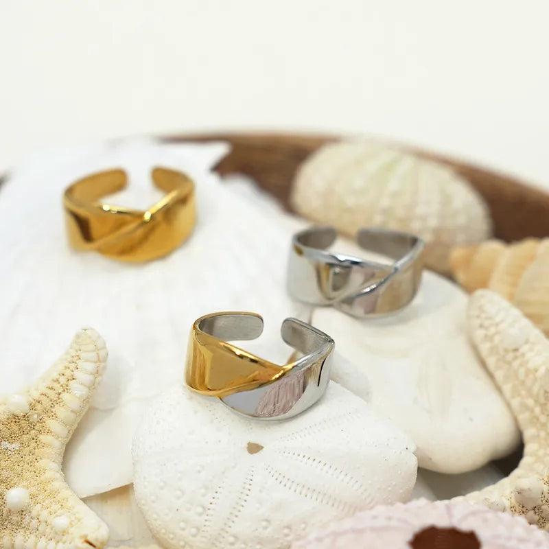 Bague Réglable Adulte - Ajustable - Acier Inoxydable 304 Plaqué Or 18K