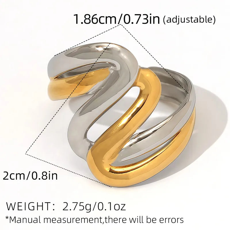 Set of 2 Heartbeat Heartbeat Friendship Rings - BFF Best Friends Couple Lovers - Adjustable Rings - Electrocardiogram