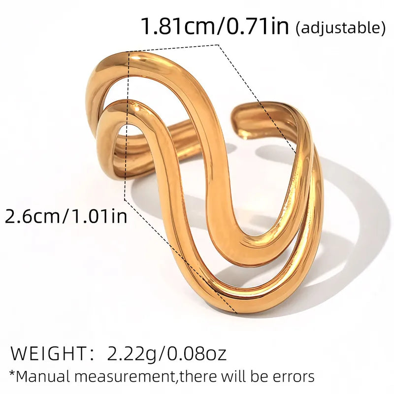 Set of 2 Heartbeat Heartbeat Friendship Rings - BFF Best Friends Couple Lovers - Adjustable Rings - Electrocardiogram