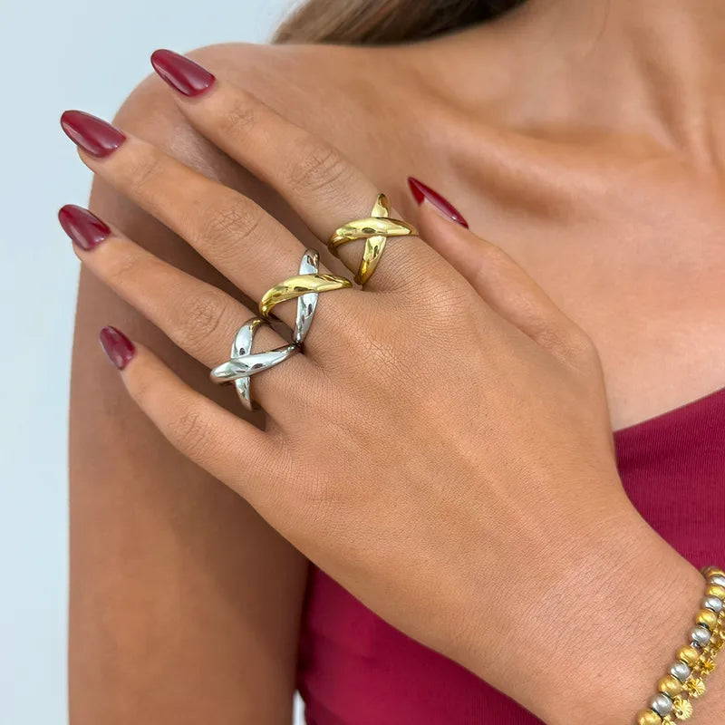 Set of 2 Heartbeat Heartbeat Friendship Rings - BFF Best Friends Couple Lovers - Adjustable Rings - Electrocardiogram