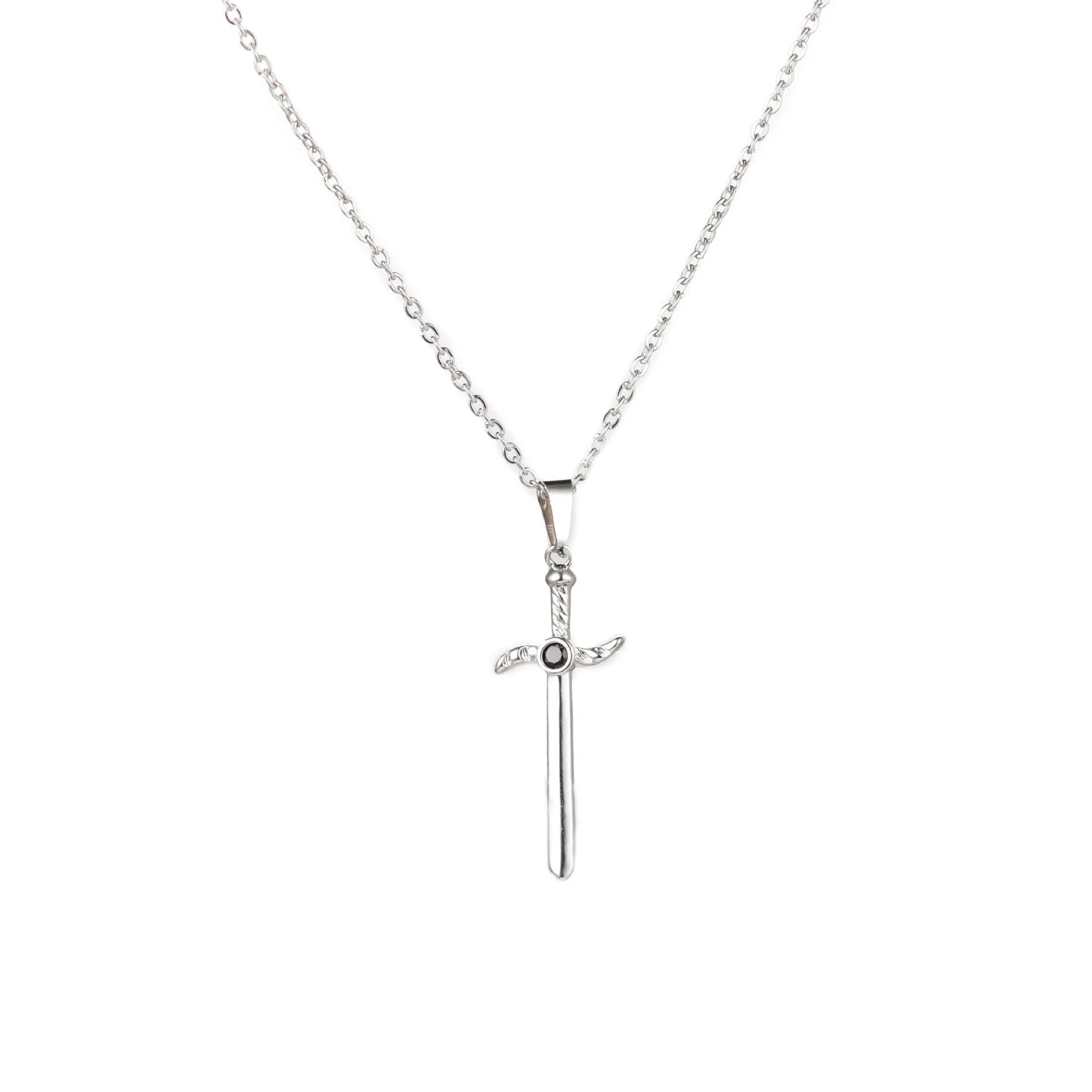 Lot de 2 Colliers D'amitié Aimanté - Epée dans Fleur - BFF - Best Friends Forever - Acier Inoxydable - Amitié - Couple