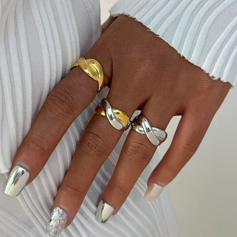 Set of 2 Heartbeat Heartbeat Friendship Rings - BFF Best Friends Couple Lovers - Adjustable Rings - Electrocardiogram