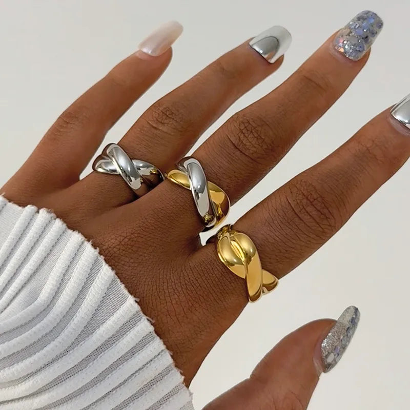 Set of 2 Heartbeat Heartbeat Friendship Rings - BFF Best Friends Couple Lovers - Adjustable Rings - Electrocardiogram