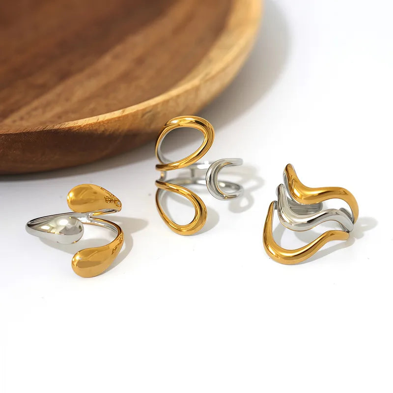 Set of 2 Heartbeat Heartbeat Friendship Rings - BFF Best Friends Couple Lovers - Adjustable Rings - Electrocardiogram