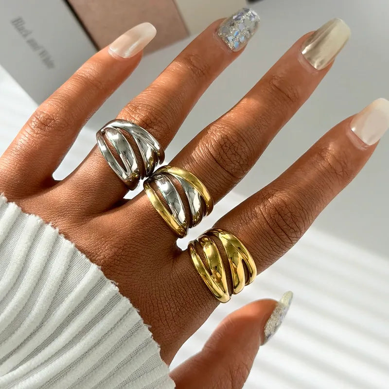 Set of 2 Heartbeat Heartbeat Friendship Rings - BFF Best Friends Couple Lovers - Adjustable Rings - Electrocardiogram