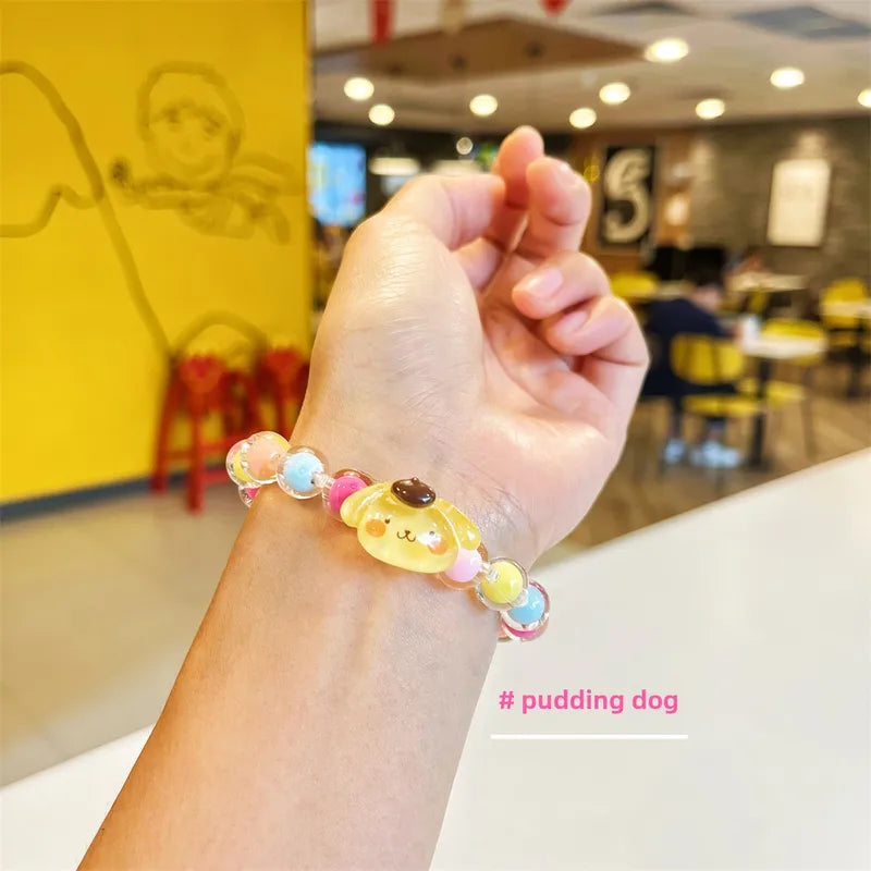 Bracelet Perle Élastique - Perle Fantaisie - Animaux Mignon Petite Fille