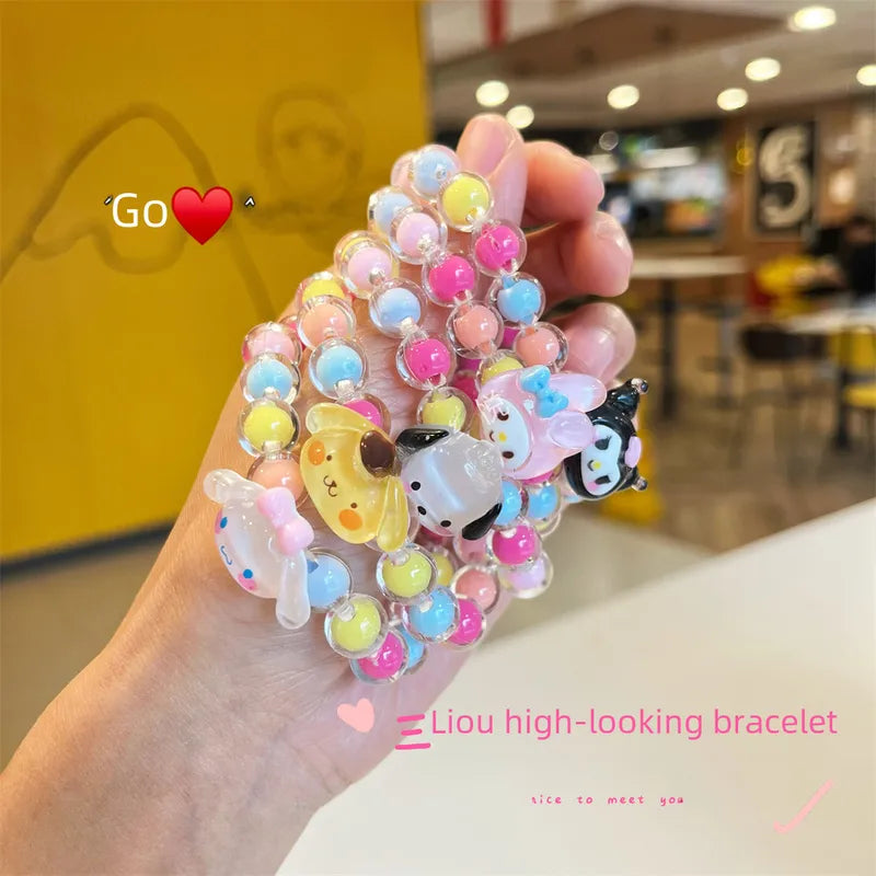 Bracelet Perle Élastique - Perle Fantaisie - Animaux Mignon Petite Fille