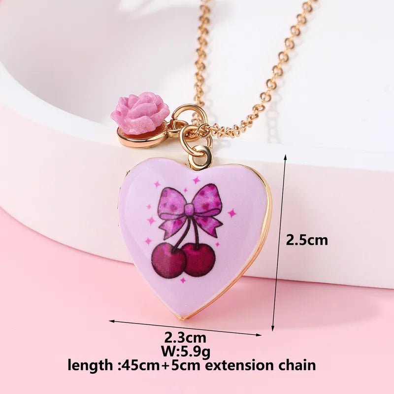 Lot de 2 Colliers - Mère Fille - Famille Parents Enfant Maman - Pendentif Médaillon Coeur qui s'ouvre on à partager
