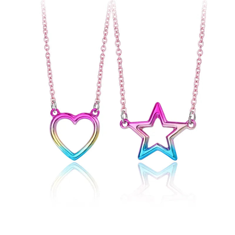 Lot de 2 Colliers BFF - Coeur Etoile - Best Friends Forever