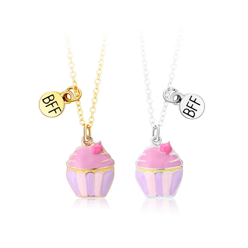 Lot de 2 Colliers BFF - CupCake - Best Friends Forever