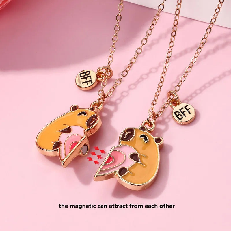 Lot de 2 Colliers D'amitié Aimanté - Cappy Bara - BFF - Best Friends Forever - Amitié