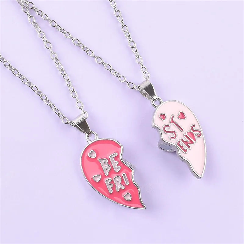 KINDER – Set mit 2 Einhorn-Freundschaftsketten – BFF Best Friends Forever – Fantasy – Magnetanhänger