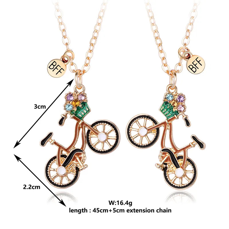 Lot de 2 Colliers BFF - Vélos - Best Friends Forever