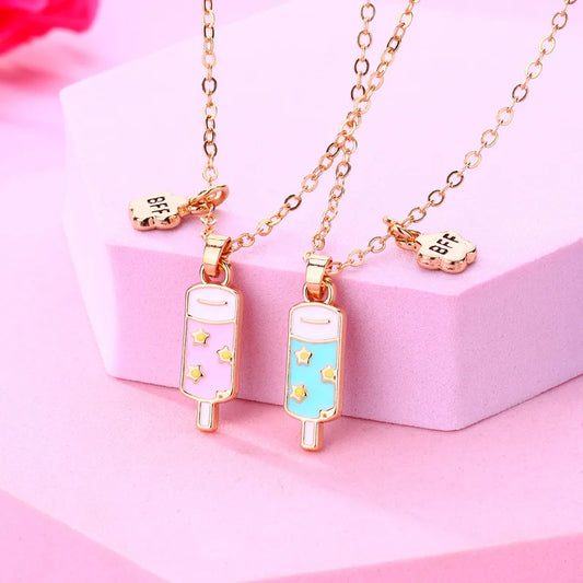Lot de 2 Colliers BFF - Glace - Best Friends Forever