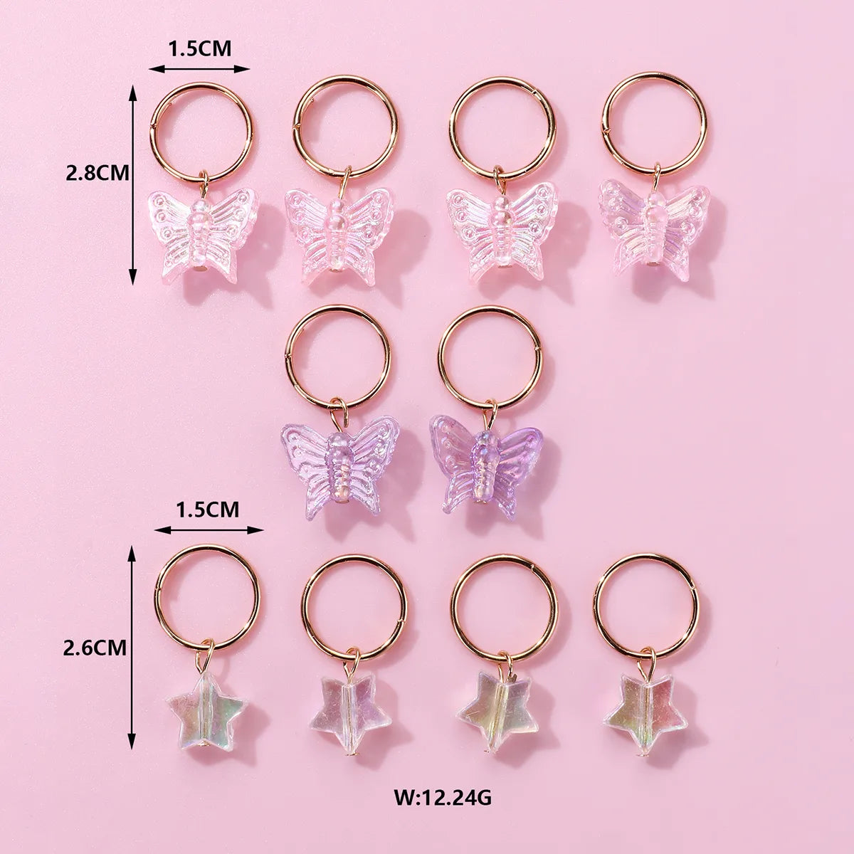 Bijoux de Cheveux - Coiffure - Mignon Romantique Sucré Papillon Etoile - Coiffe de Fête - Accessoire de Tête