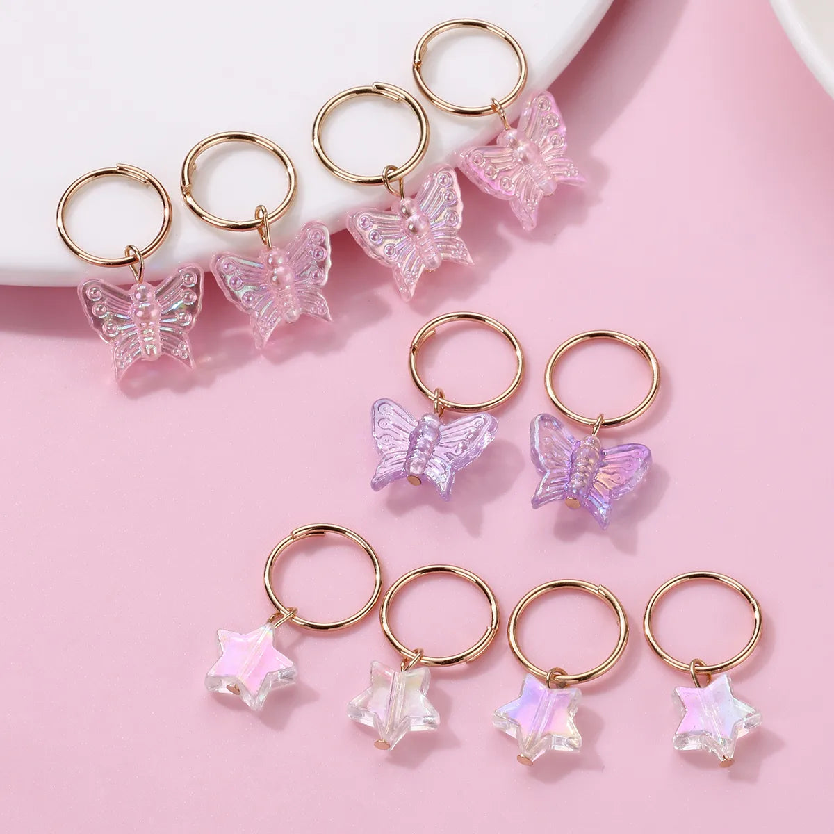 Bijoux de Cheveux - Coiffure - Mignon Romantique Sucré Papillon Etoile - Coiffe de Fête - Accessoire de Tête