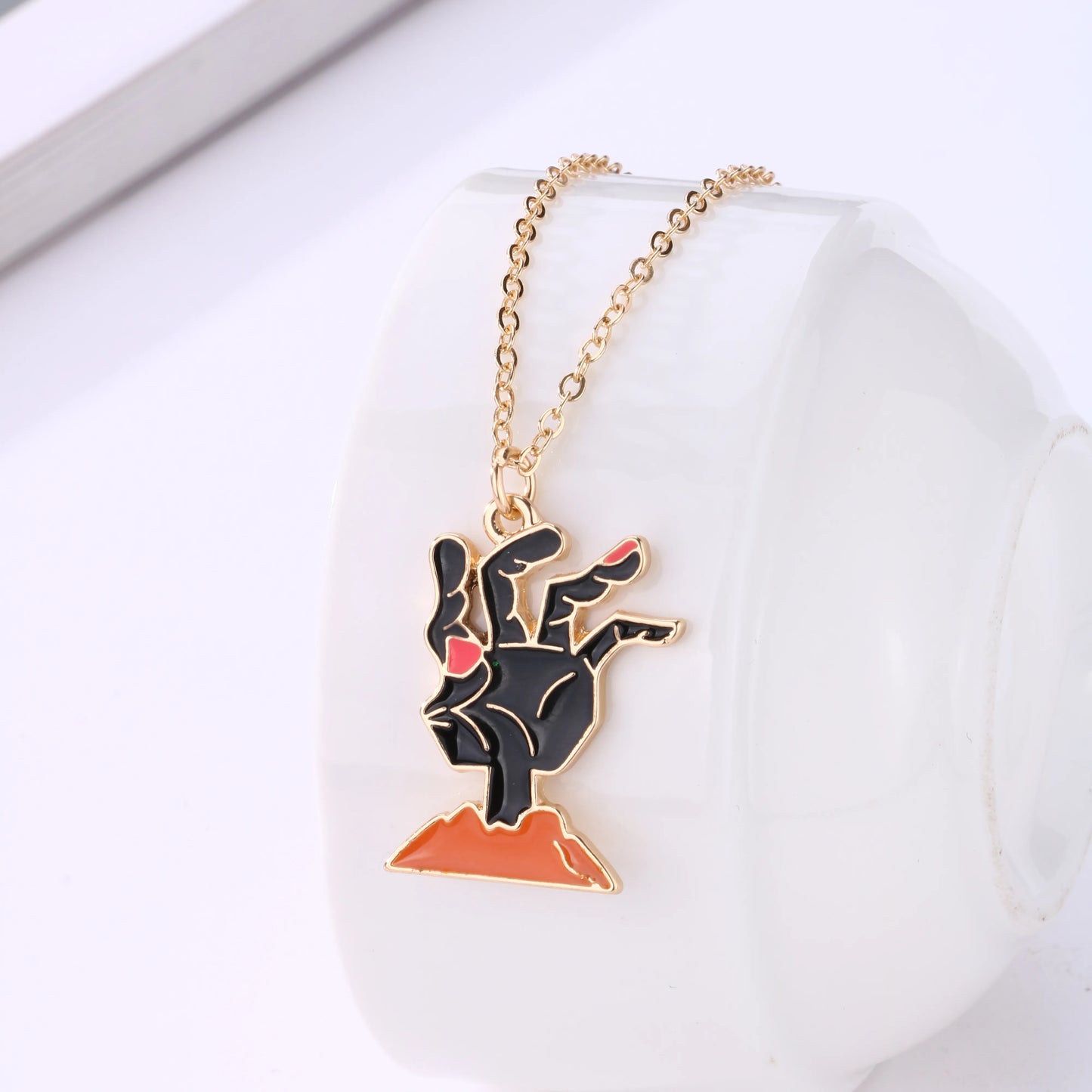 Fashion Necklace - Cute Ghost Unisex Pendant - Alloy