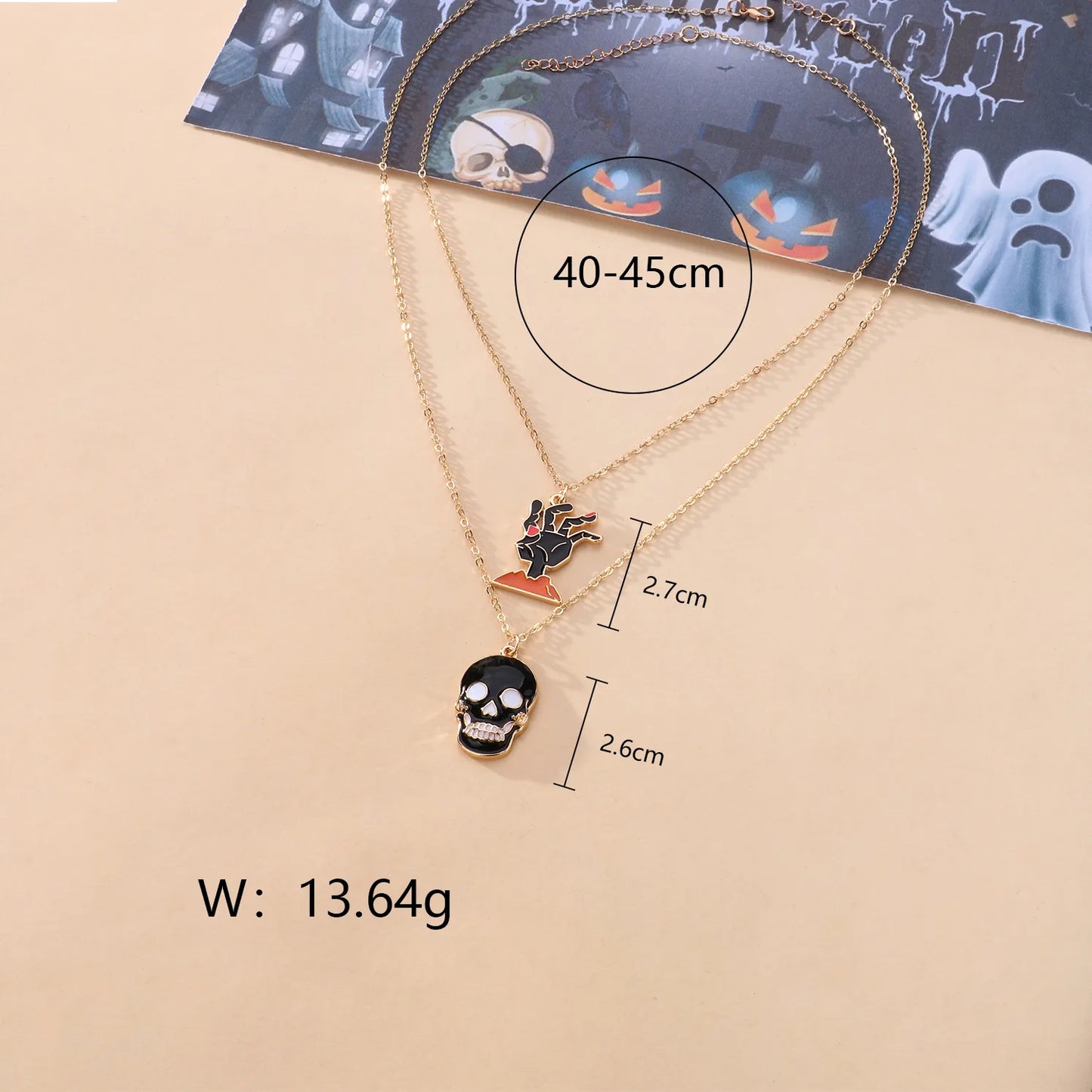 Fashion Necklace - Cute Ghost Unisex Pendant - Alloy
