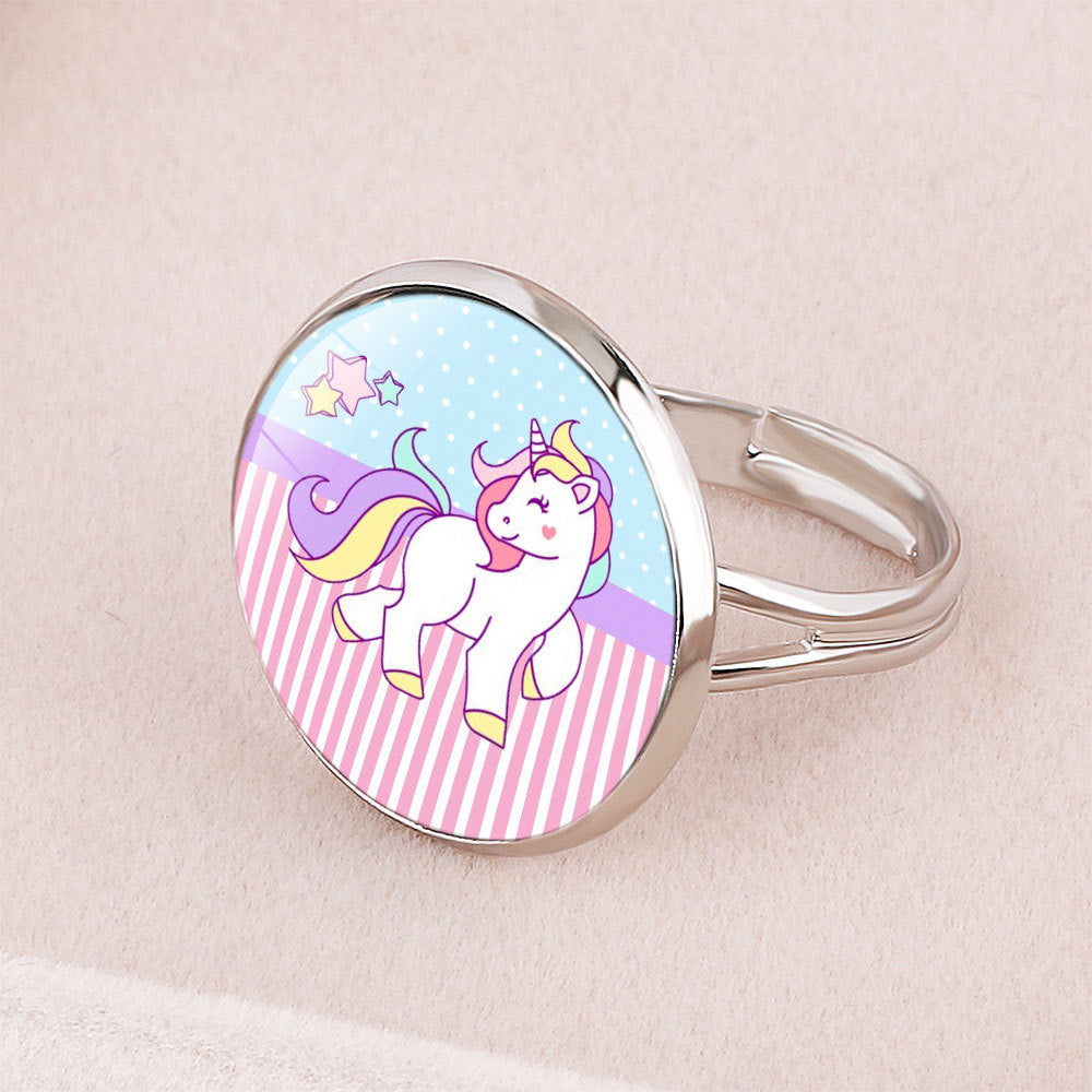 Bague Réglable pour Enfant - Licorne - Mignon