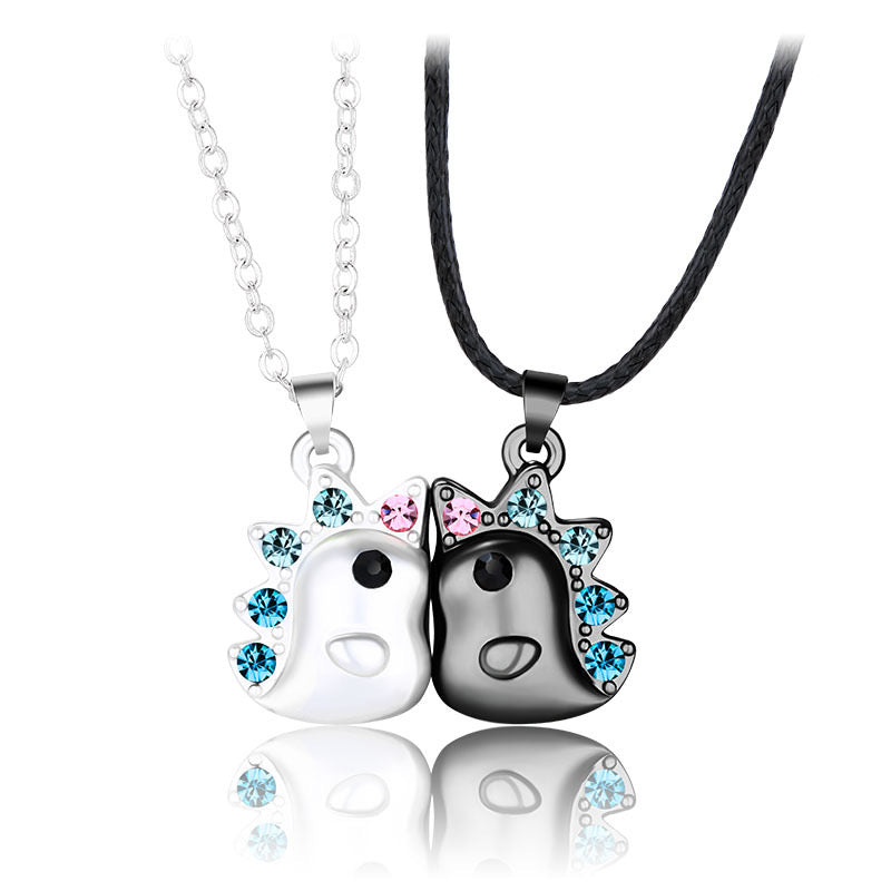 Set of 2 Magnetic Unicorn Friendship Necklaces - BFF Best Friends Forever - Fantasy - Gold or Silver Pendant