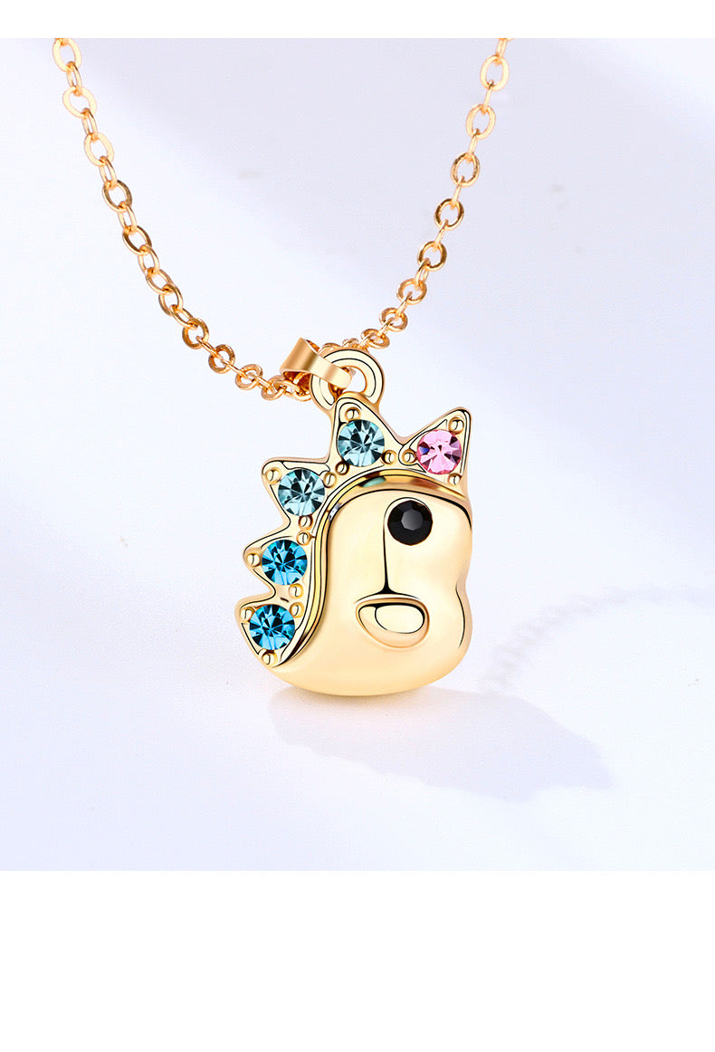 Set of 2 Magnetic Unicorn Friendship Necklaces - BFF Best Friends Forever - Fantasy - Gold or Silver Pendant