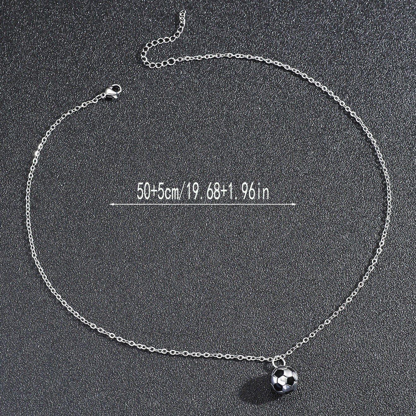 Collier avec Pendantif Ballon de Football - Fantaisie - Sport - Chaine Argenté ou Doré