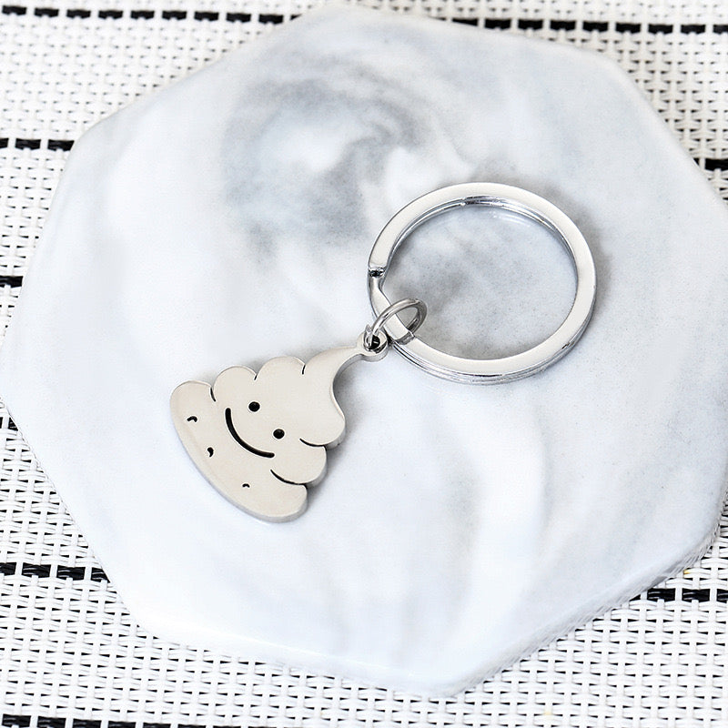 Porte Clés - Chien et Crotte Caca - Acier Inoxydable - à Partager - Amoureux Couple Amitié - Meilleurs Amis - BFF - Best Friends