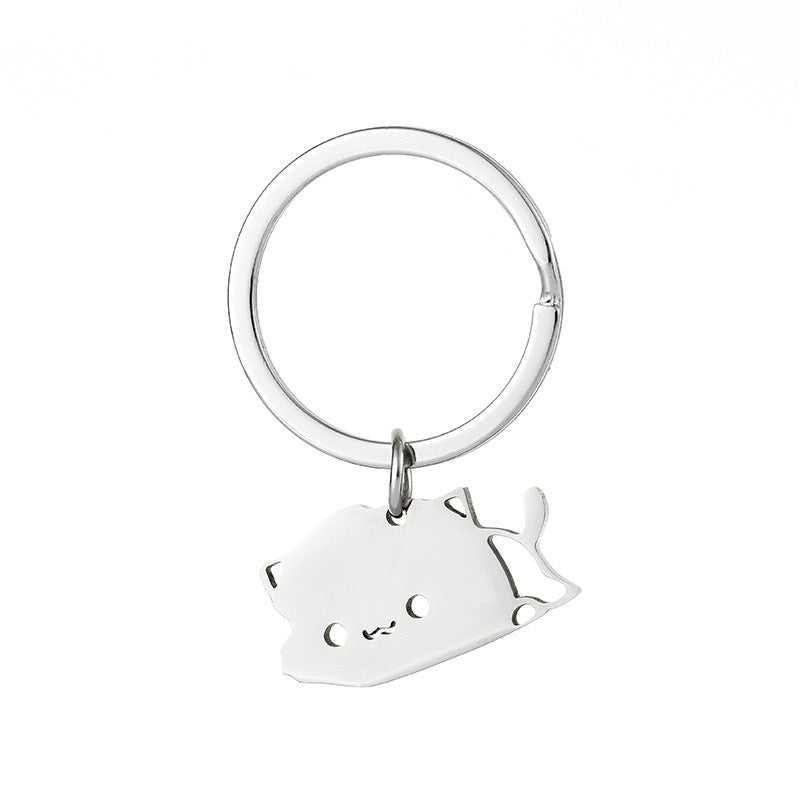 Porte Clés - Mignon Chat - Acier Inoxydable - A Partager - Amoureux - Meilleurs Amis - Pendentif Sac - BFF - Best Friends