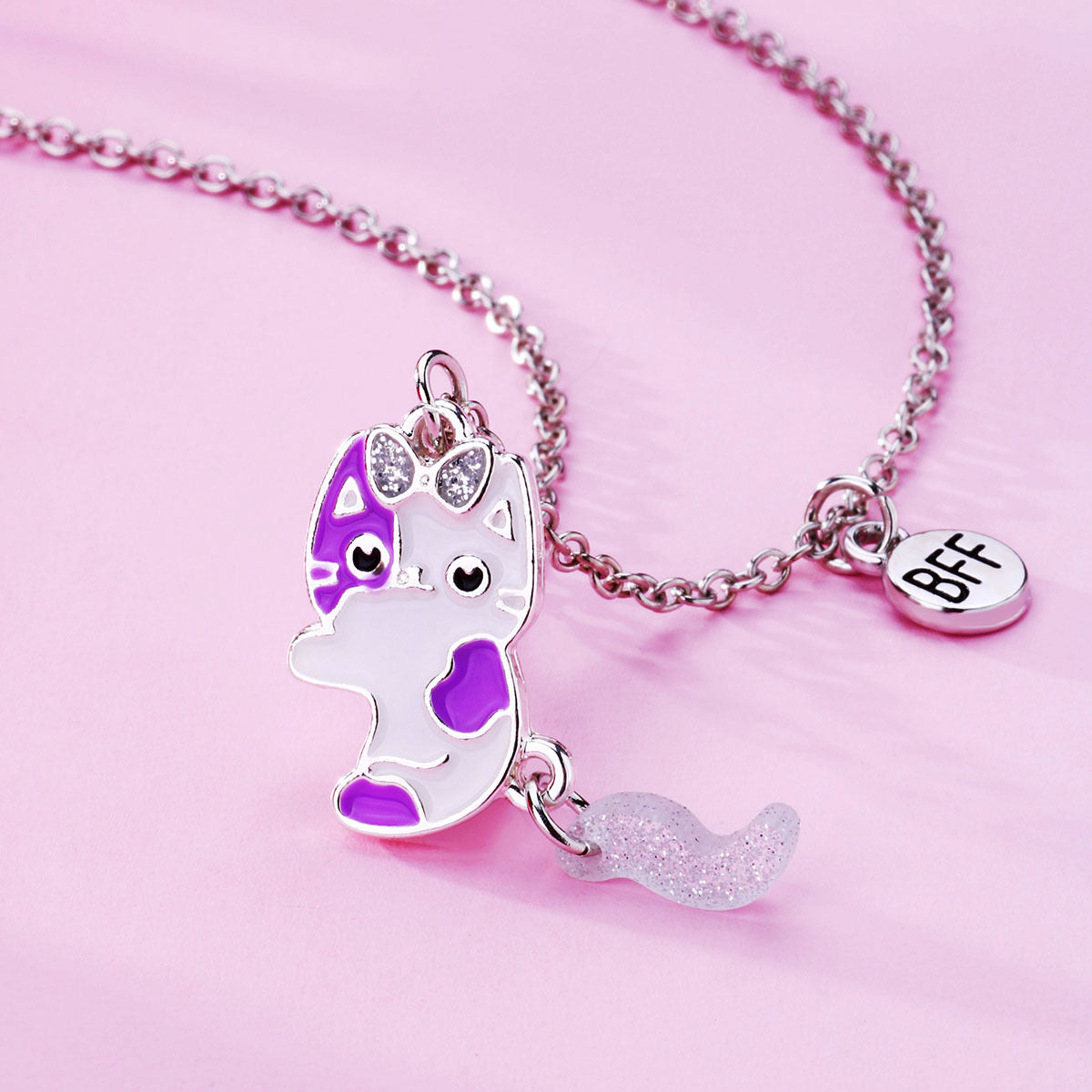 Lot de 2 Colliers D'amitié Aimanté - Chats - BFF - Best Friends Forever - Fantaisie - Pendentif Aimanté - Amitié
