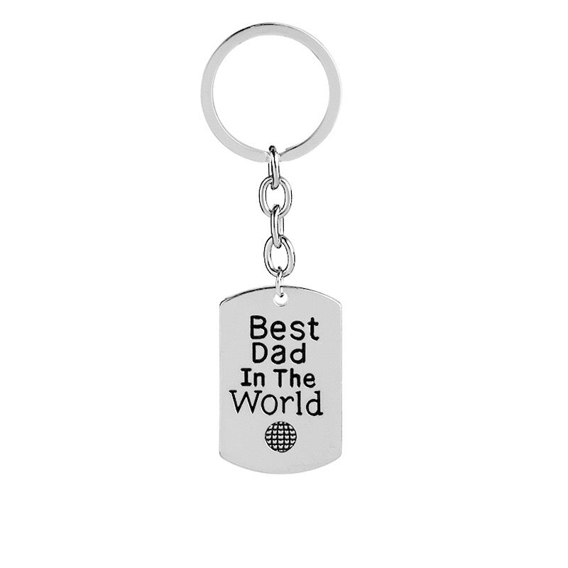 Porte Clés - Message Meilleur Papa DAD du Monde - Fête père - Annonce grossesse - Pendentif Sac