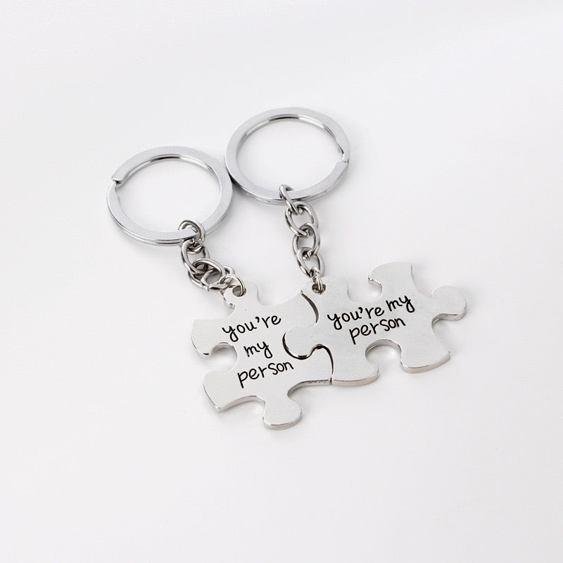 Porte Clés - Puzzle - You're my Person - Séparé en deux à partager - Amoureux Couple Amitié - BFF - Best Friends Forever
