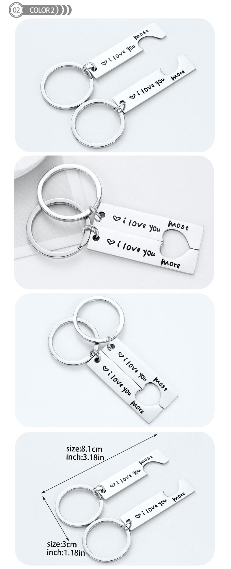 Porte Clés - Séparé en deux à partager - Acier Inoxydable - Message - Parents Maman Papa | Amoureux - Meilleurs Amis - Pendentif Sac - Best Friends