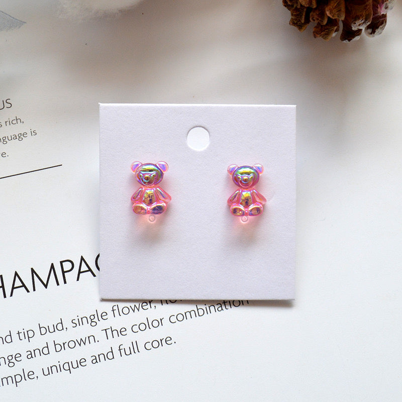 Boucles Oreilles Ourson - Bonbon Ourson Haribo - Mignon - Résine