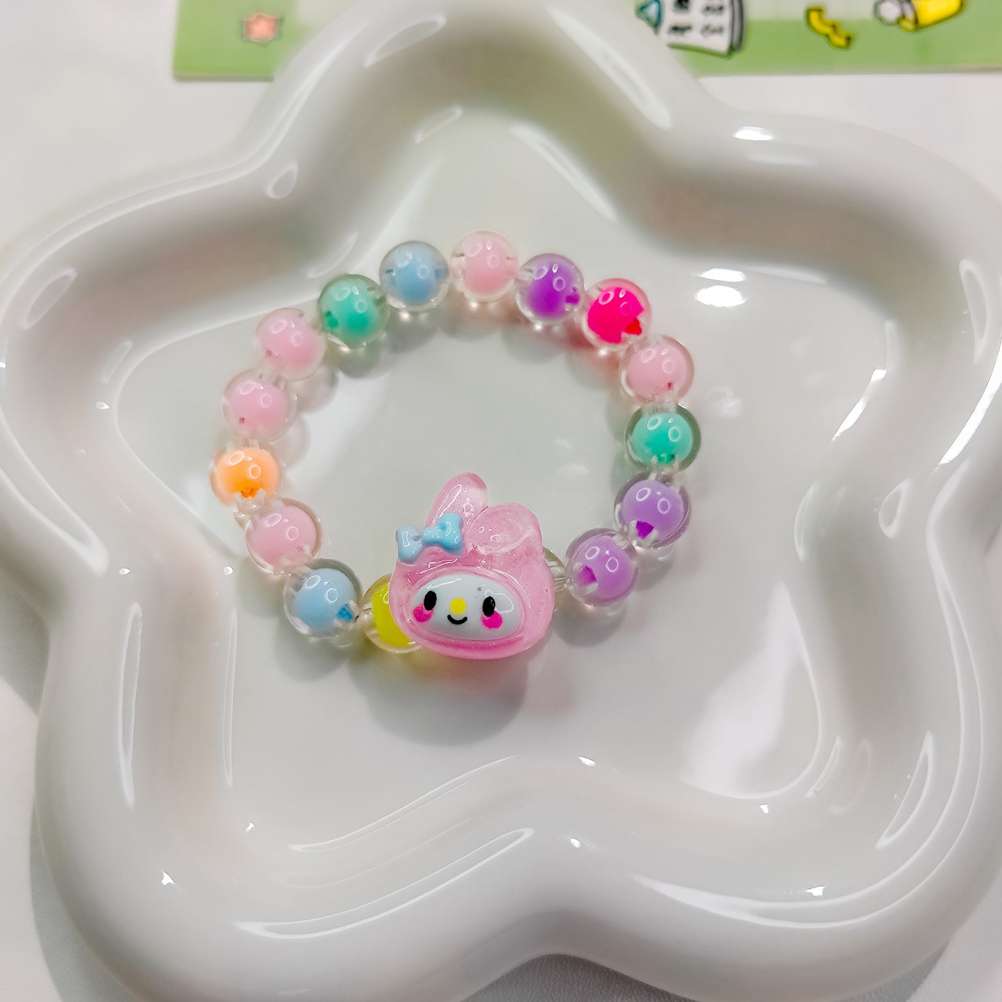 Bracelet Perle Élastique - Perle Fantaisie - Animaux Mignon Petite Fille