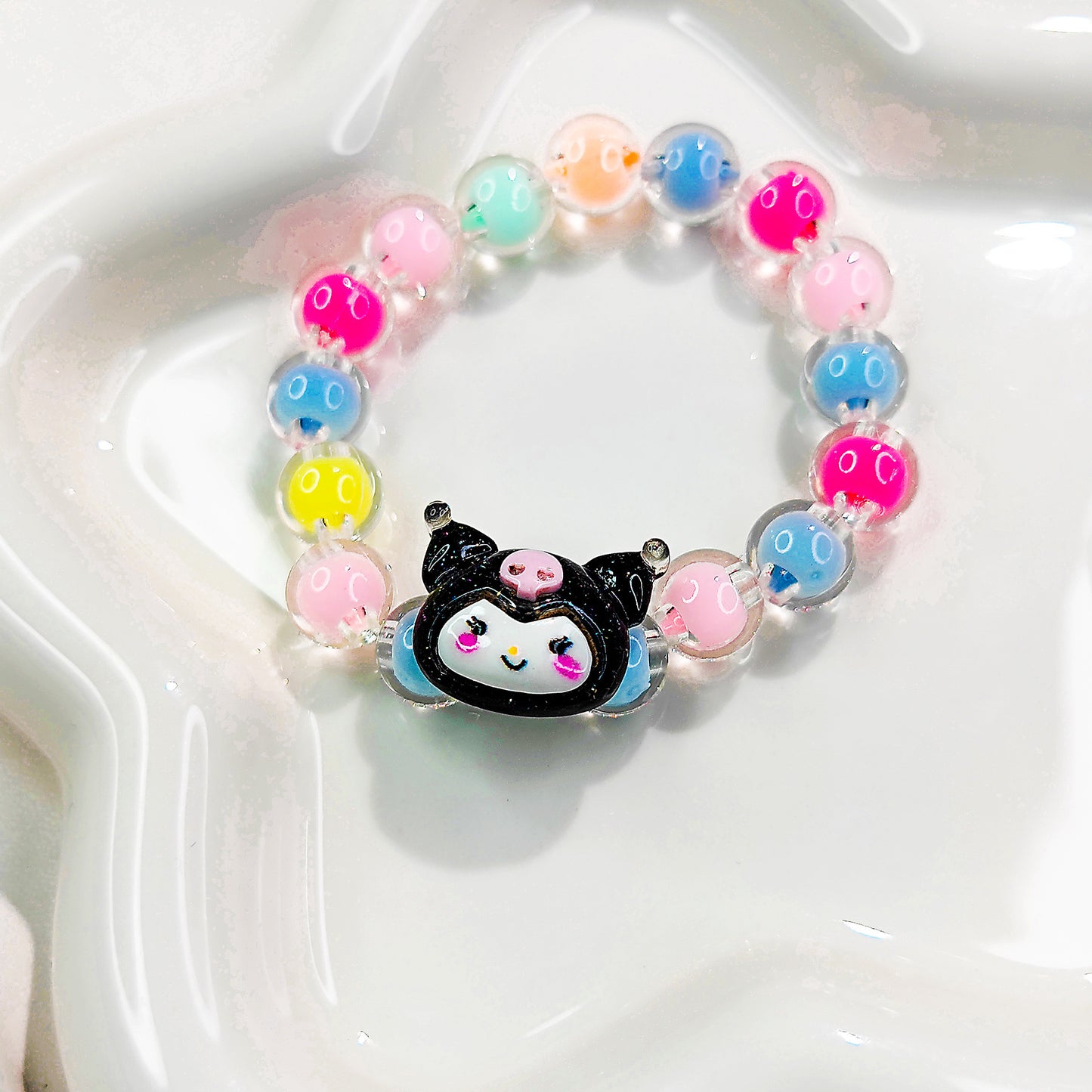 Bracelet Perle Élastique - Perle Fantaisie - Animaux Mignon Petite Fille