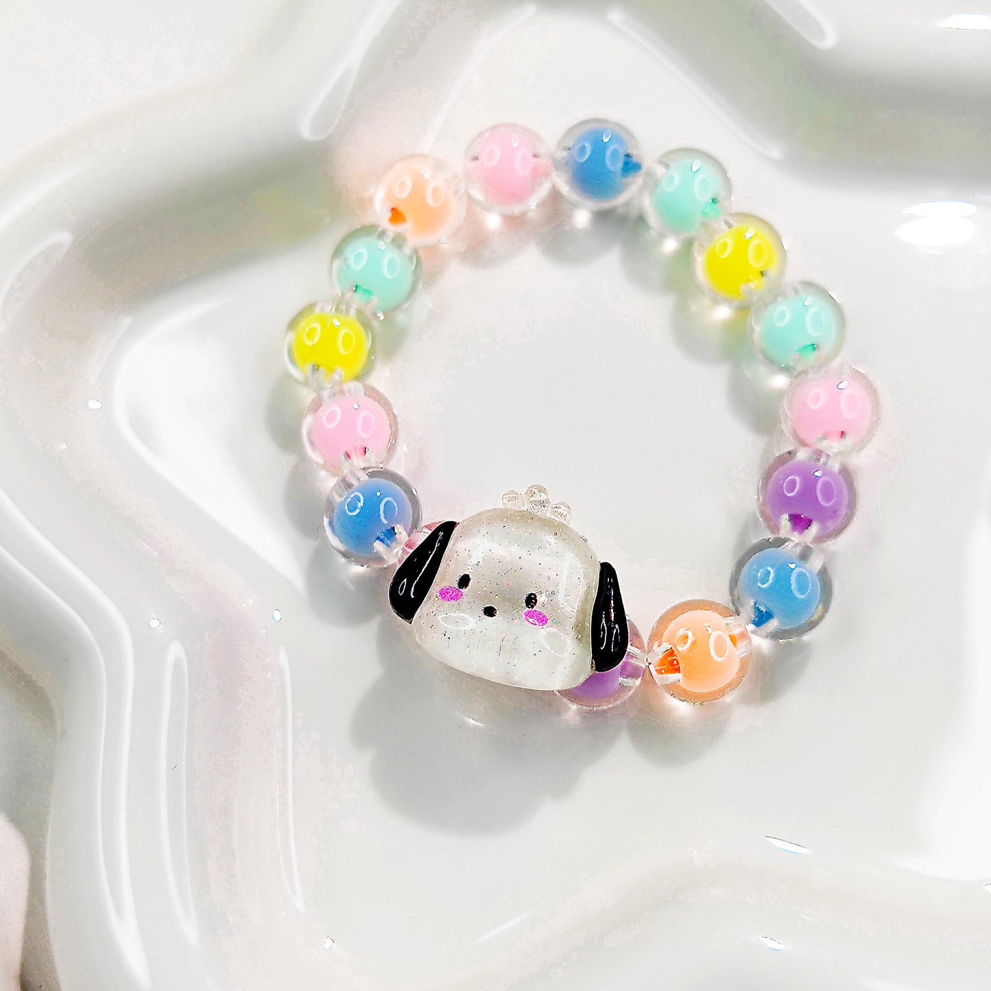 Bracelet Perle Élastique - Perle Fantaisie - Animaux Mignon Petite Fille