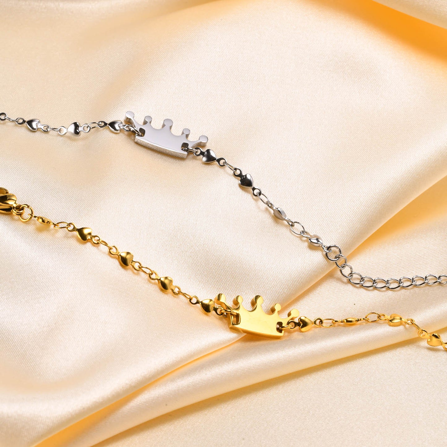 Bracelet Couronne pour Bébé ou Enfants - Acier Inoxydable - Prince Princesse - Mignon