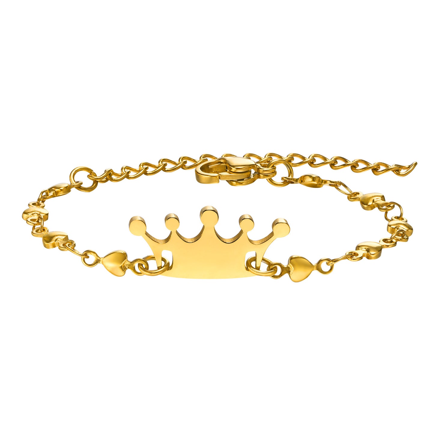 Bracelet Couronne pour Bébé ou Enfants - Acier Inoxydable - Prince Princesse - Mignon