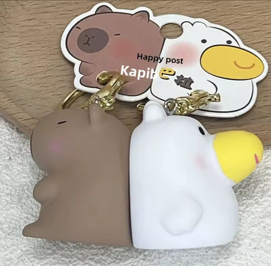 Porte Clés - Mignon Cappy Canard - A Partager - Aimanté - Amoureux - Meilleurs Amis - Pendentif Sac - BFF - Best Friends - Amitié