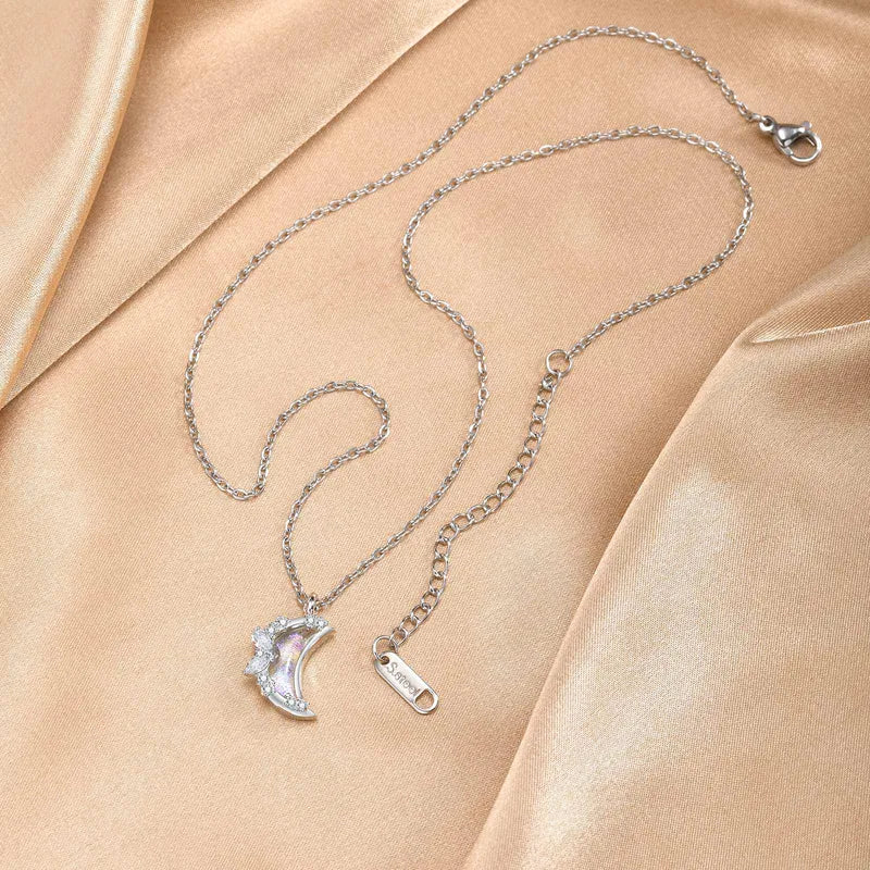 Lot de 3 Colliers D'amitié - Lune Coeur Etoile  - BFF - Best Friends Forever - Acier Inoxydable - Pendentif Mignon - Amitié