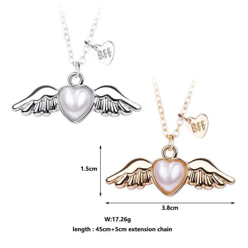 CHILDREN - Set of 2 Friendship Necklace Chains - BFF Best Friends Forever - Fantasy - Butterfly Pendant