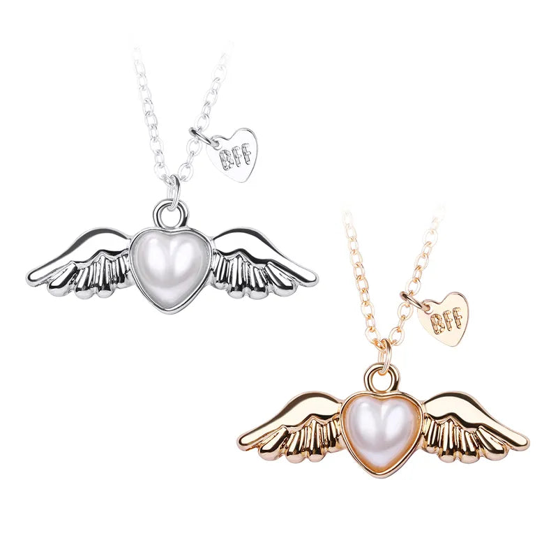 CHILDREN - Set of 2 Friendship Necklace Chains - BFF Best Friends Forever - Fantasy - Butterfly Pendant