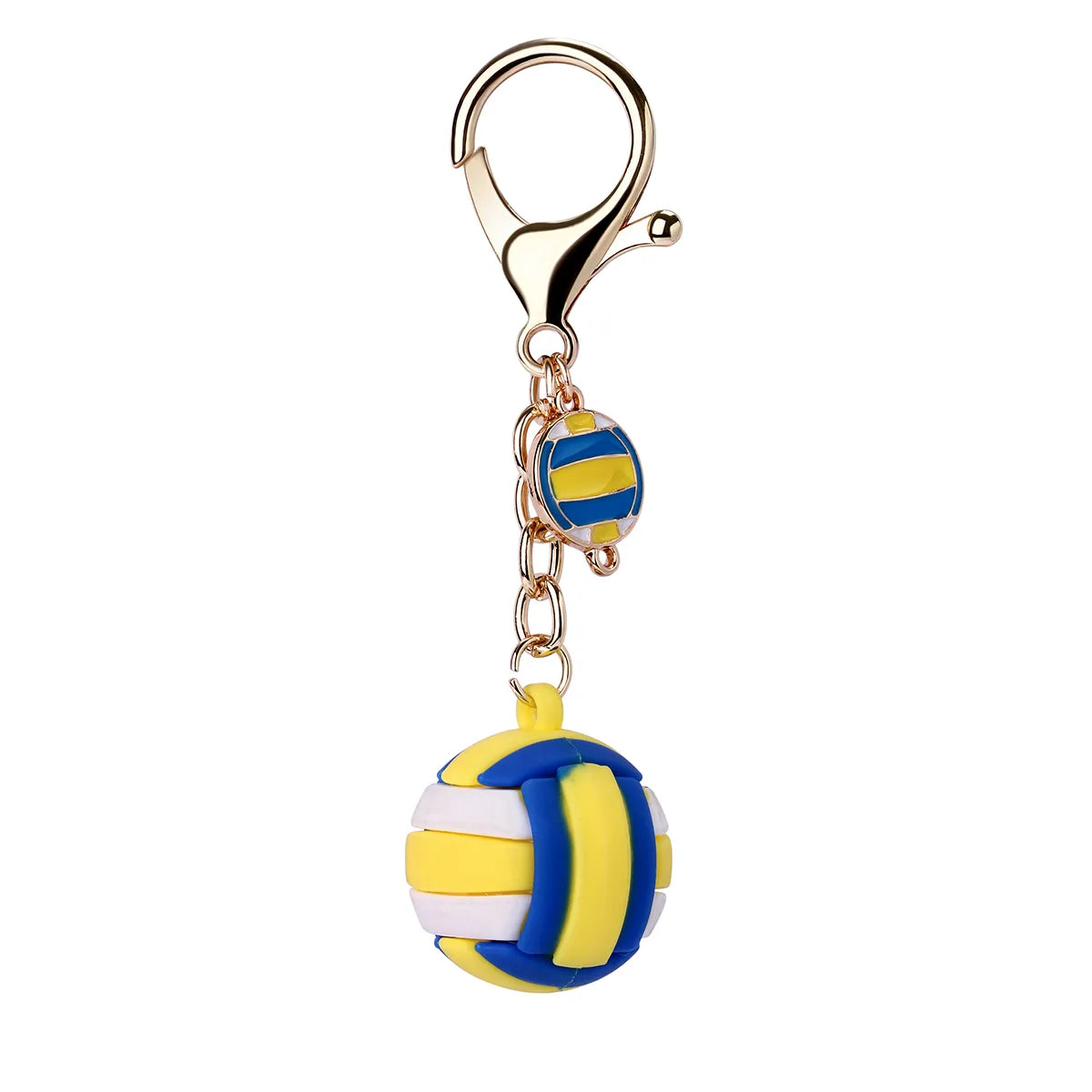 Porte Clés avec Carte - Ballons de Sport - Silicone - Pendentif Sac Kawaii Mignon Fun