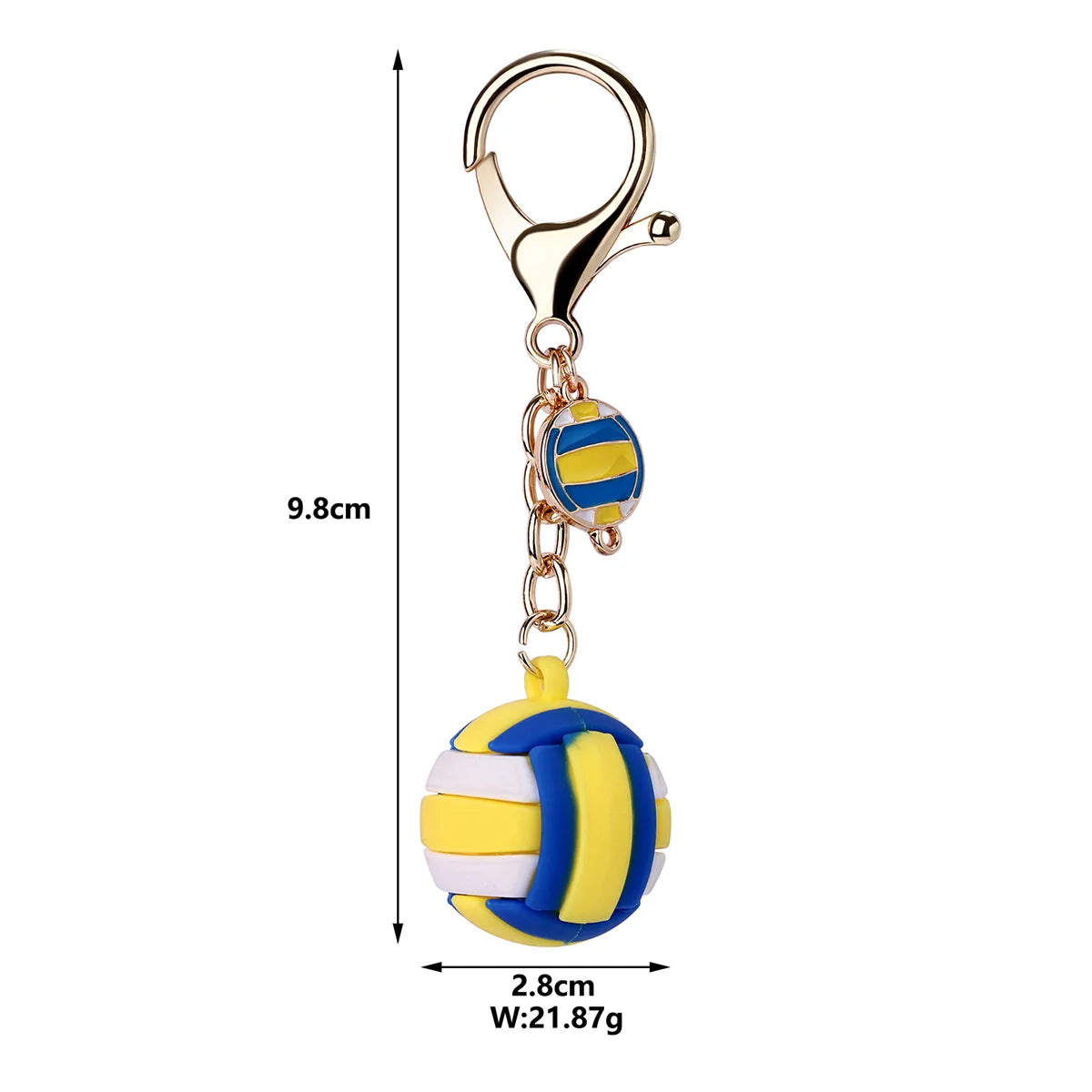 Porte Clés avec Carte - Ballons de Sport - Silicone - Pendentif Sac Kawaii Mignon Fun